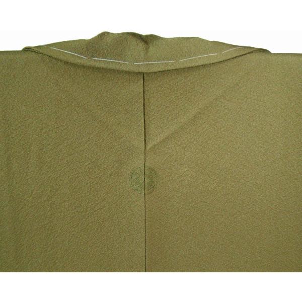 色無地 しつけ糸付き 未使用 一越縮緬 違い矢縫い紋入り 正絹 9571  