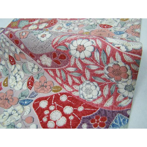 お値下げ　新品　未使用品　辻ヶ花 縮緬 九寸名古屋帯 全通 人気帯 九寸名古屋帯 未使用 全通柄 縮緬染帯 辻が花模様 正絹 9591 : きもの