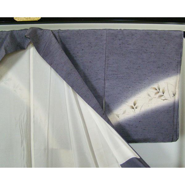 訪問着 未使用 しつけ糸付き 手紡ぎ渋みの暈し染紬 正絹 9625 訪問着 未使用 しつけ糸付き 手紡ぎ渋みの暈し染紬 正絹 9625