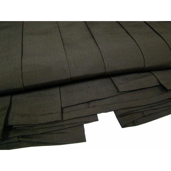 男物 袴 紐下８４ｃｍ 黒鼠色系紬地 行燈型 スカート型 身長約