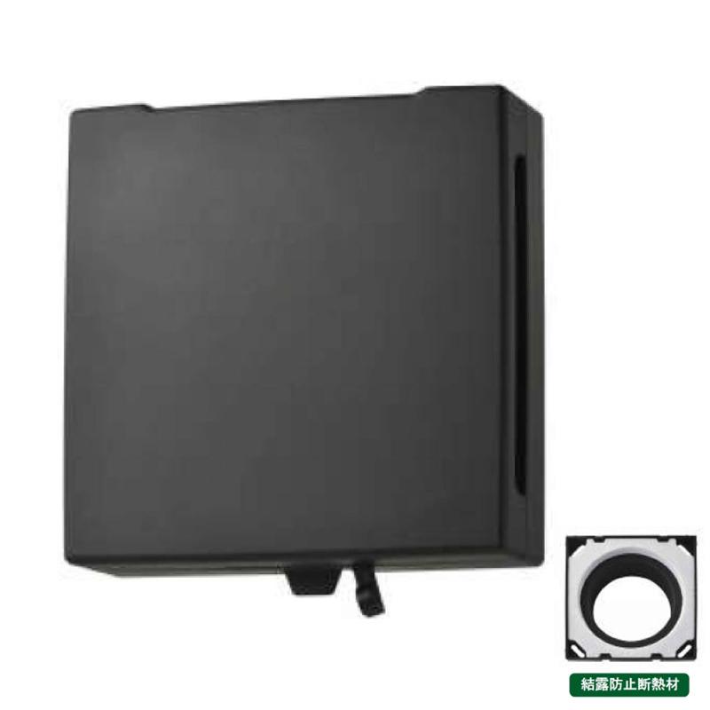 バクマ工業【RE-100JK-BK】ブラック 自然給気用 樹脂製角型