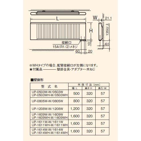 CORONA（コロナ） ○コロナ パネルコンベクター【UP-0503W-W】 壁掛け