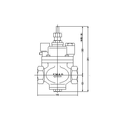 FMバルブ製作所【FMバルブ S-3型 40A】(ストレート型) 定水位弁 取付タイプ(ねじ込み型(Rc)) 本体材質(鉛レス青銅)〔EI〕