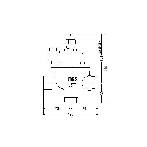 1番人気サイズFMバルブ】 FM-1 25A 主弁副弁セット アングル型