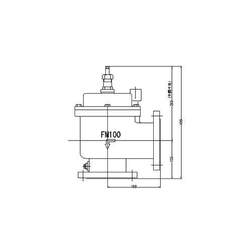 FMバルブ製作所(アングル型) 定水位弁 取付タイプ(フランジ型) 本体材質(鉛レス青銅)〔EH〕