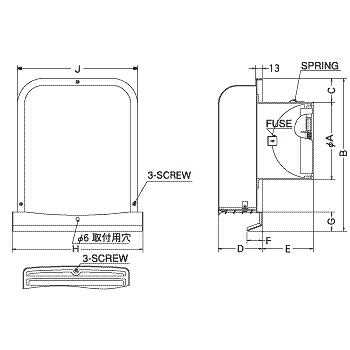 厚型  ガラリ型  下部開閉タイプ  防火ダンパー 付 シルバー GFXD150SCN-10M 西邦工業【GFXD150GSC】薄型・ガラリ型・下部開閉タイプ・防火ダンパー