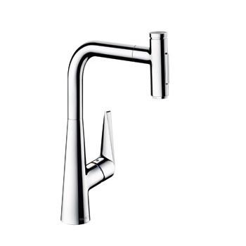 ハンスグローエM51 シングルレバーキッチン混合水栓 セレクト 引出式ハイスパウト 300（シャワー切替）〔EI〕