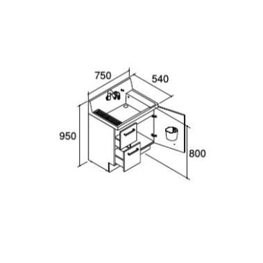###INAX/LIXIL ピアラスタンダード 洗面化粧台本体 引出タイプ 寒冷地 即湯シングルレバーシャワー水栓 間口750mm〔HJ〕
