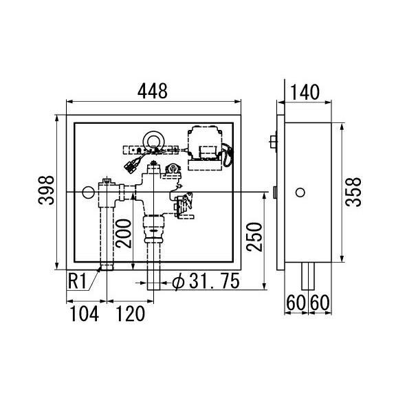 INAX 大便器自動洗浄システムオート￼フラッシュC セパレート型