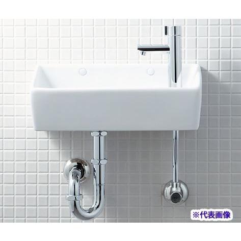 INAX/LIXIL【YL-A35HD】狭小手洗器 手洗タイプ（角形） アクアセラミック 壁排水（Pトラップ） 床給水 一般地・寒冷地共用〔HC〕