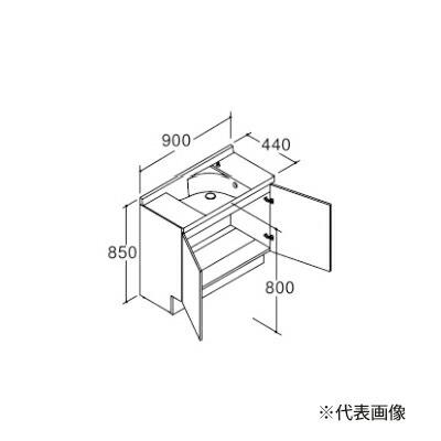●INAX/LIXIL 【NSV1N-90W5Y(AM)】スタンダード エスタ 洗面化粧台本体のみ ボウル一体タイプ 自動水栓化粧台 水栓別売 側板白色タイプ 間口900mm 受注約2週