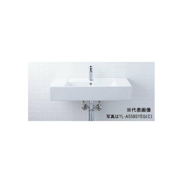 INAX/LIXIL サティス洗面器【YL-A558SYEC(C)】壁付式 シングルレバー混合水栓(エコハンドル) 壁給水 壁排水(Pトラップ)〔HC〕