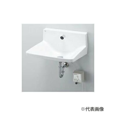 ###INAX/LIXIL ハイバックガード洗面器 Lサイズ 床給水 ハンドル水栓 水石けん供給栓なし 排水金具別売 受注約1週〔HC〕