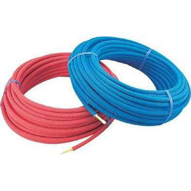 ●カクダイ【672-110-50B】保温材つき架橋ポリエチレン管(青) 10A〔GB〕