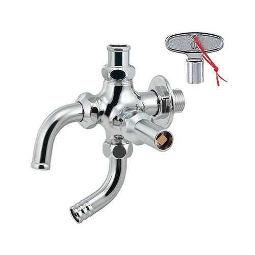 カクダイ共用万能ホーム双口水栓(凍結防止つき)〔GB〕