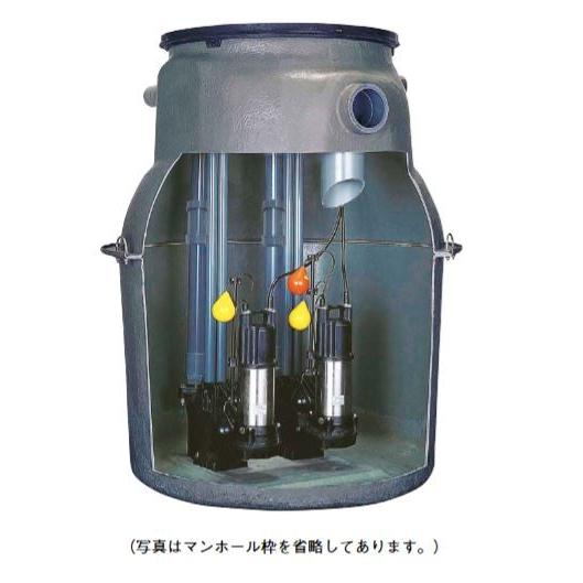 ●川本ポンプ【TAZE2-200D65BG】フランジタイプ TAZ2-G形 汚水中継槽ユニット 交互並列 ポンプ別売〔GF〕