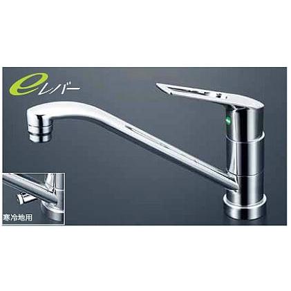 KVK 水栓金具【KM5011TV12EC】流し台用シングルレバー式混合栓 吐水口回転規制120°〔HB〕