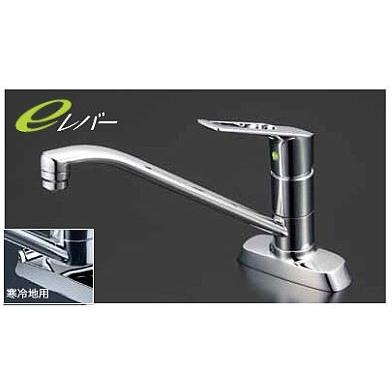 KVK 水栓金具【KM5081TV8E】流し台用シングルレバー式混合栓 吐水口回転規制80°〔HB〕