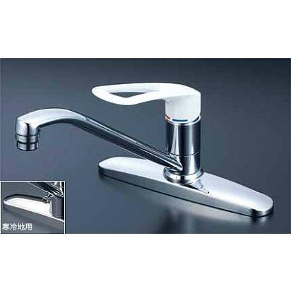 KVK 水栓金具【KM5091C2】長尺ハンドル 流し台用シングルレバー