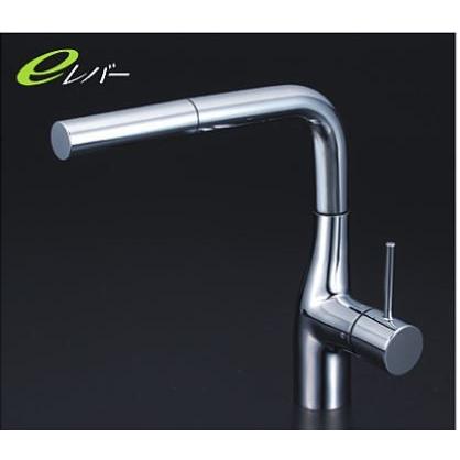 KVK 水栓金具【KM6161EC】流し台用シングルレバー式混合栓〔HB