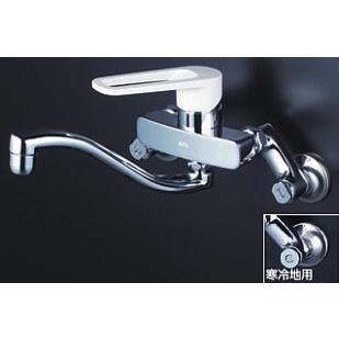 KVK 水栓金具【MSK110KZRU】シングルレバー式混合栓 寒冷地用〔HB〕