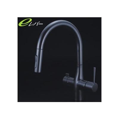 KVK キッチン浄水器専用シングルレバー式シャワー付混合栓〔HB〕