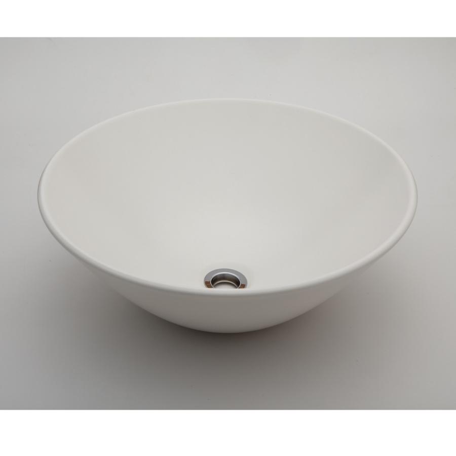 リラインス 置き型手洗器【LSM2-MO】(素白) (手洗器のみ) モノクロームシリーズ φ400 受注約１ヶ月〔FD〕
