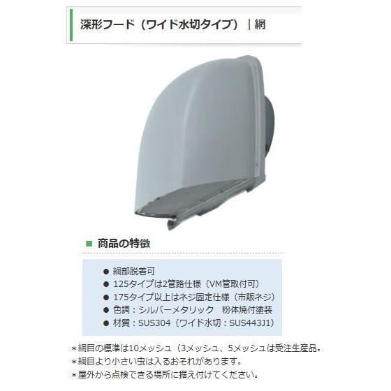 MELAT/メルコエアテック 換気部材【AT-250FNS5】深型フード(ワイド水切
