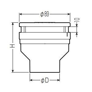 未来工業 排水用通気弁【VVD-50】通気スイスイ 接着タイプ 50サイズ