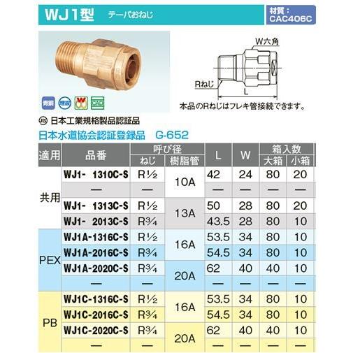 オンダ製作所【WJ1-1313C-S】ダブルロックジョイント WJ1型 テーパお