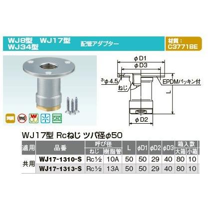 オンダ製作所【WJ17-1313-S】ダブルロックジョイント WJ17型 Rcねじ 