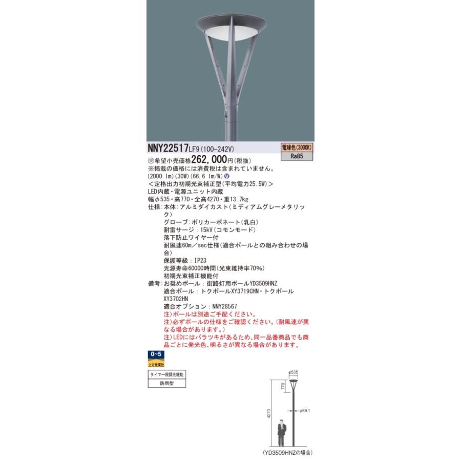 ∬∬βパナソニック 照明器具LED街路灯全周配光200形昼