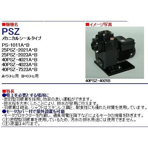 ●三相電機 揚水機【25PSZ-2021A】50サイクル 鋳鉄製 自吸式ヒューガルポンプ 単相100V〔FF〕 住宅設備-DIY、工具