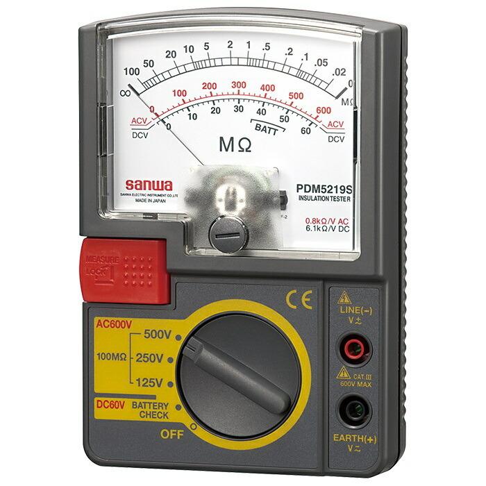 Я三和電気計器 【PDM5219S-P】絶縁抵抗計 定格電圧3レンジ式 テスト 
