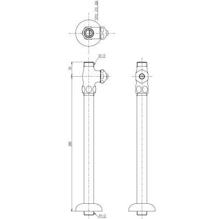 TOTO 水栓金具【T4BD29U】ストレート形止水栓（共用）〔HG〕 : 家電と 