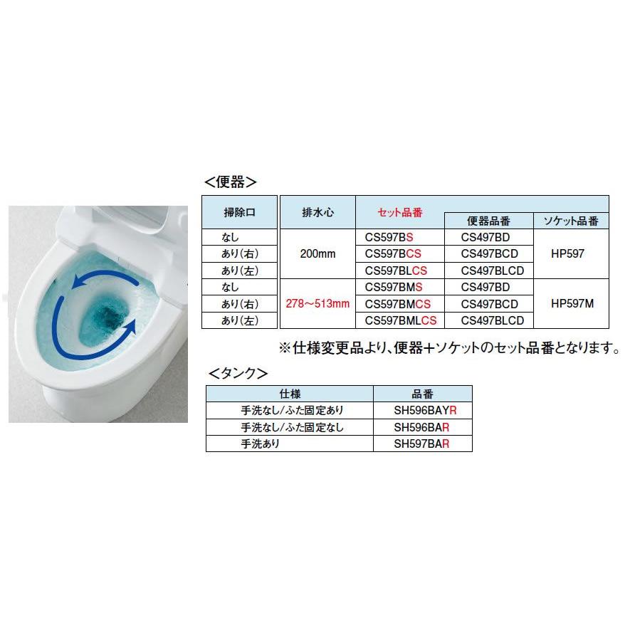 大便器セット （CS597BS+SH596BAYR）