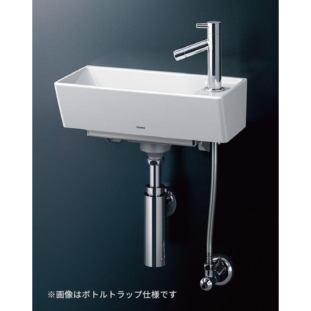 ●TOTO【LSH50AP】壁掛手洗器(角形) 立水栓セット Pトラップ(壁給水 壁排水)〔GD〕