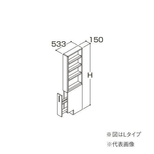 ###TOTO【LTSZB015ANR1】トールキャビネット ドレーナ サイドオープンスライドラック ミドルクラス Rタイプ(右吊元) カウンター高さ755用 間口150 受注約1週 :toto202102 1244 q:家電と住設のイークローバー