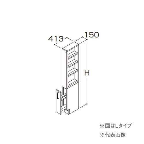 ●TOTO【LTSML015BNL1A】ホワイト トールキャビネット 住宅向け車いす対応洗面 サイドオープンスライドラック Lタイプ(左吊元) 間口150 受注約2週〔GE〕