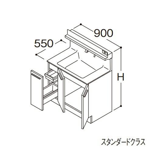 TOTO ○TOTO 【LDSFB090AJLDN1A】洗面化粧台 スタンダード オクターブ