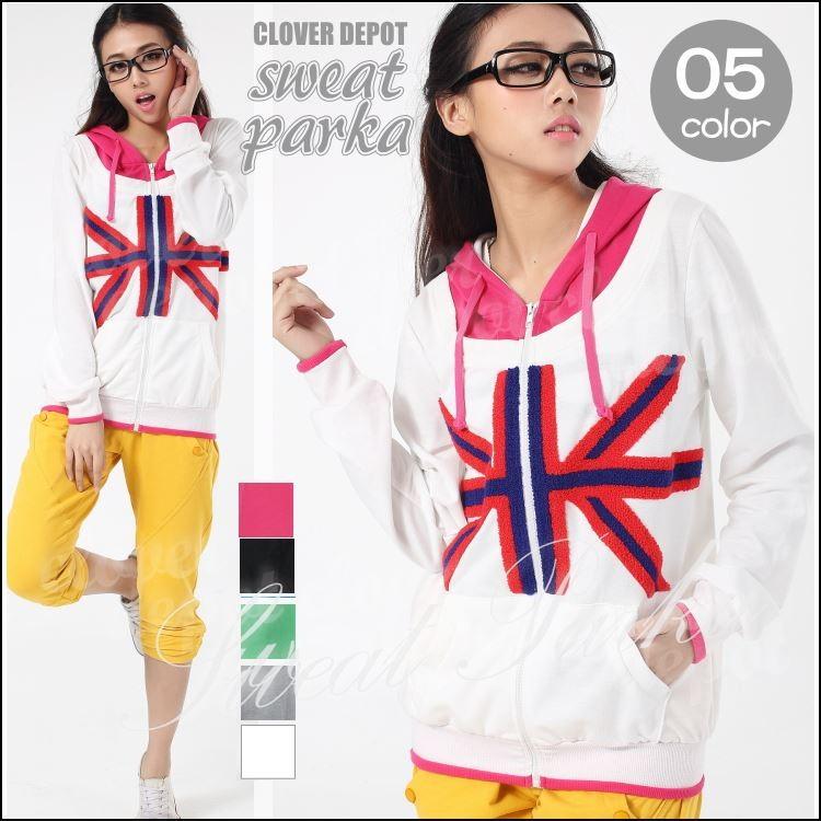 クーポンで半額 パーカー レディース おしゃれ レディースパーカー かわいい スウェット オシャレ トップス 長袖 ジップパーカー 春秋 ロゴ フード付き 薄手 B Clover Depot 通販 Yahoo ショッピング