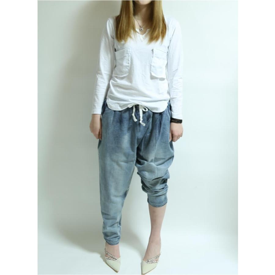 サルエル サルエルパンツ レディース コーデ きれいめ ダンス ロングパンツ 美脚 ポケット 無地 ウエストゴム ヴィンテージ ストレッチ デニム ヨガ スポーツ C Clover Depot 通販 Yahoo ショッピング