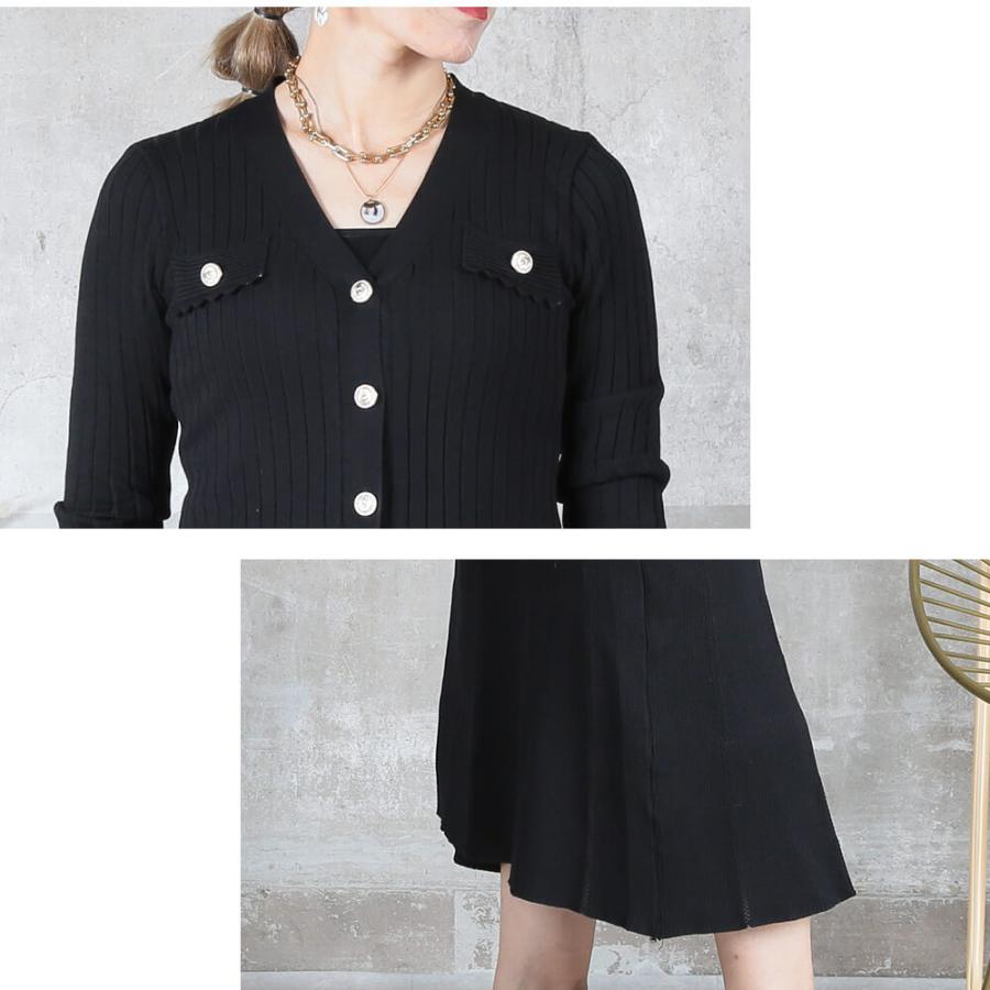 ニットワンピース リブニット ワンピース ニット ニットワンピ