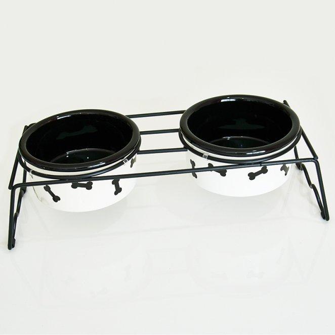 【クリアランスセール！】最終価格！　Signature フードボウル&スタンド Bone ブラック |  | 02