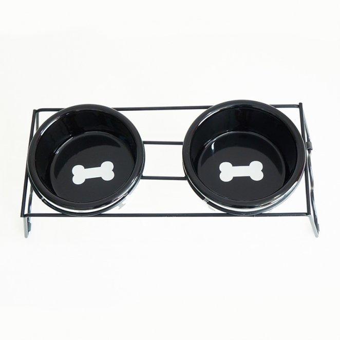 【クリアランスセール！】最終価格！　Signature フードボウル&スタンド Bone ブラック |  | 03