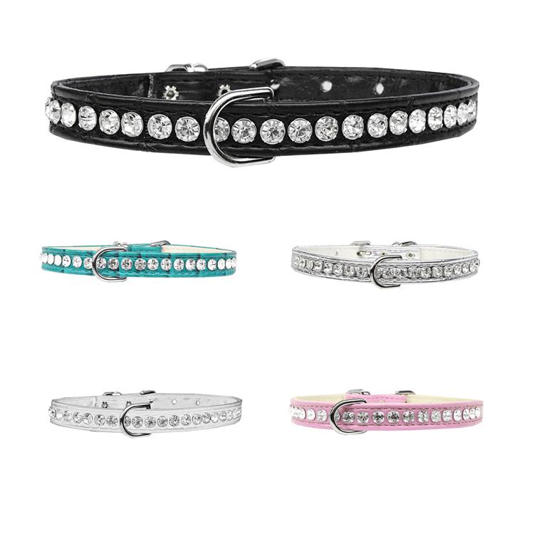 クロコ調キラキラストーン ドッグカラー 犬用首輪 | 