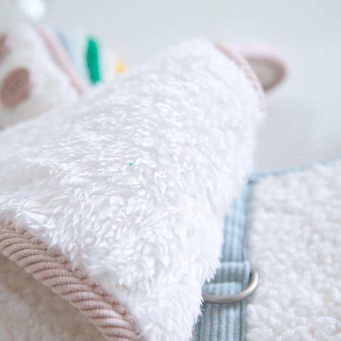 【クリアランスセール！】最終価格！　ふわもこボア ハーネスベスト マジックテープ簡単装着！ ピンク |  | 04