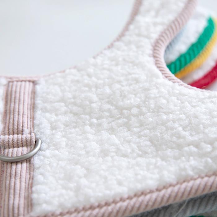 【クリアランスセール！】最終価格！　ふわもこボア ハーネスベスト マジックテープ簡単装着！ レッド |  | 04