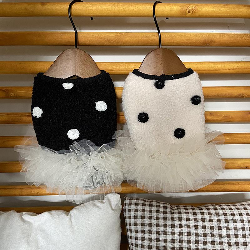 ふんわりモコモコ 犬用ドットボアベスト チュチュワンピ ブラック |  | 05