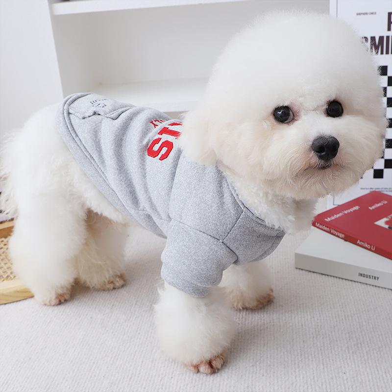 犬服 トレーナー PARISアップリケ  2カラー  グレー / レッド |  | 11